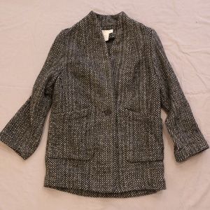 Herringbone Oversized Blazer/Jacket